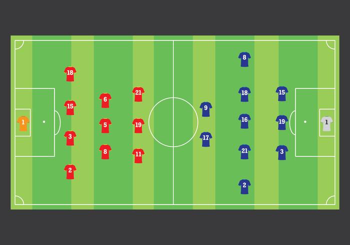 Estrategia del equipo de fútbol vector