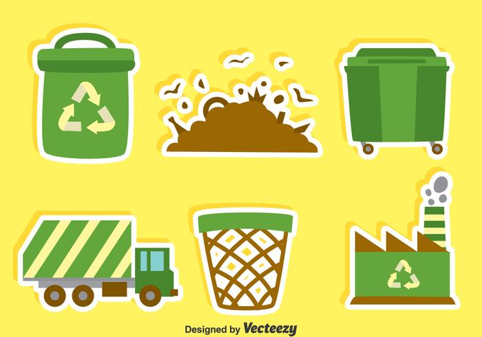 Flat Garbage Element Vector