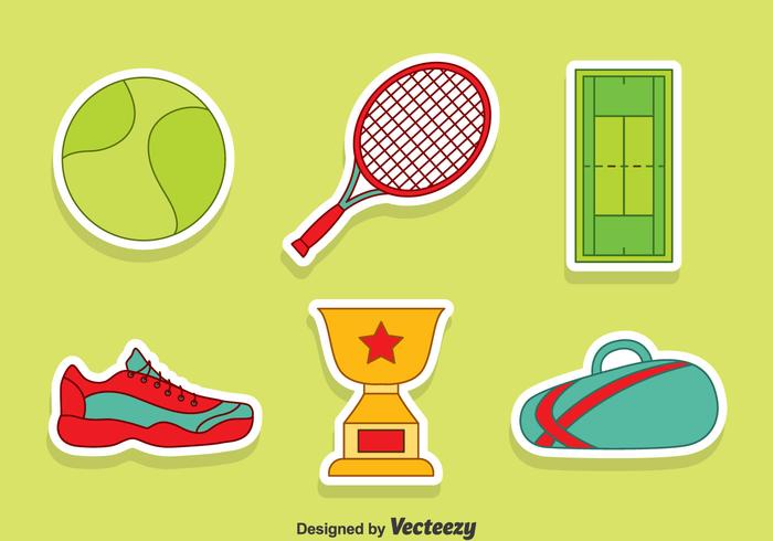 Nice Tennis Element Vector Set