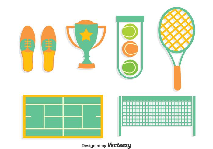 Tennis Element Collection Vector Tennis Element Collection Vector