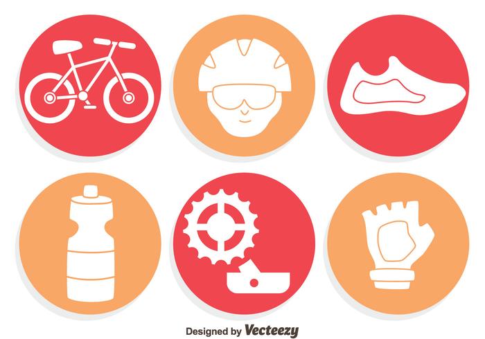 Bicycle Element Icons Vector