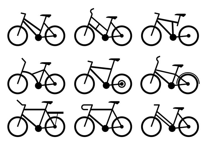 Iconos de Bycicle vector