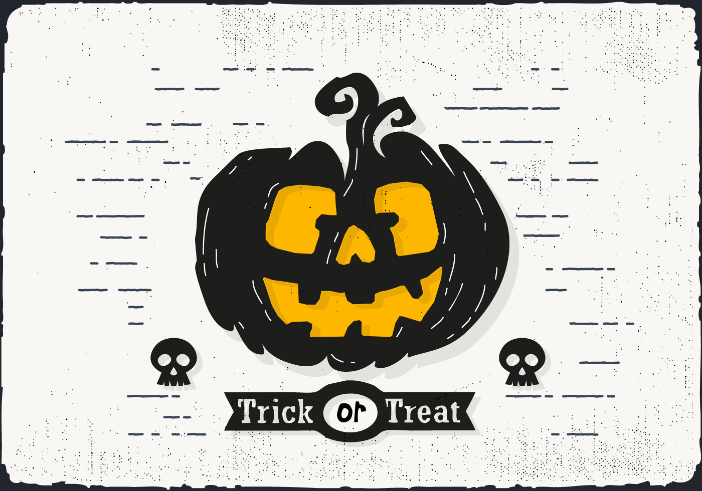 Trick or Treat Halloween Pumpkin Vector Illustration 135154 Vector Art