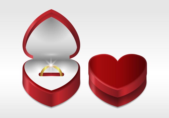 Free Realistic Ring Box Vector