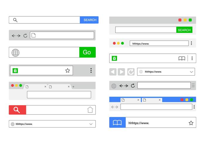 Vector libre plano de la barra de la dirección del Web