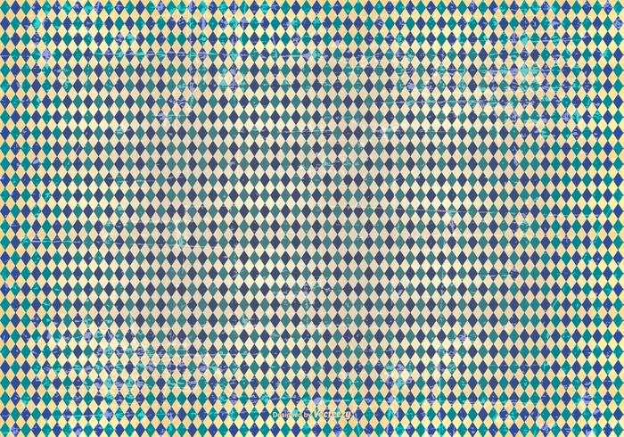 Grunge Argyle Pattern Background vector