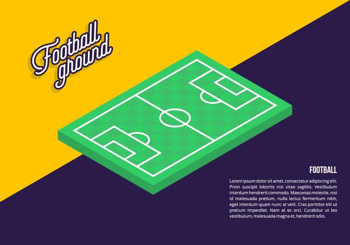 Antecedentes del campo de fútbol vector