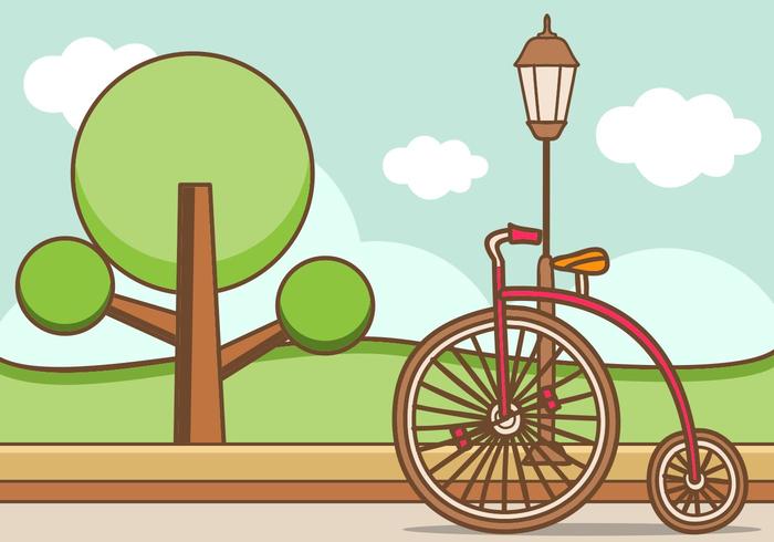 Ilustración De La Bicicleta Retro vector