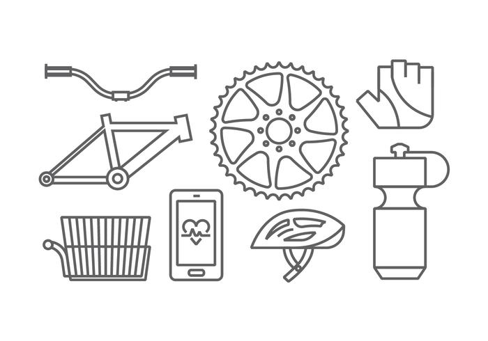 Vectores del engranaje de la bicicleta