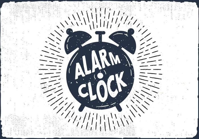 Hand Drawn Alarm Clock Background vector