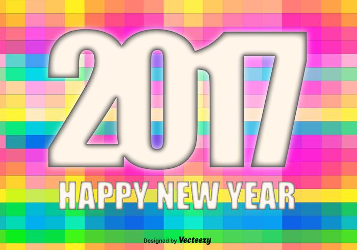 Vector 2017 feliz año próximo