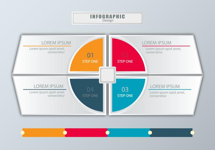 Modern style infographic design vector