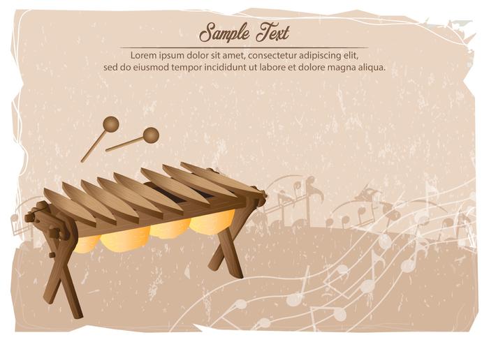 Plantilla Marimba vector