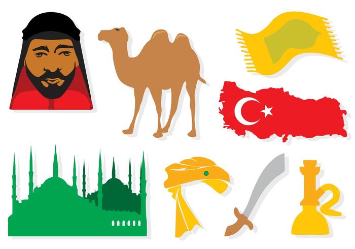 Free Turkey Elements Icons Vector Free Turkey Elements Icons Vector