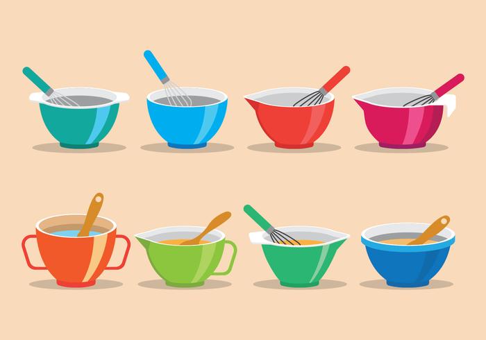 Mixing Bowl Icons vector