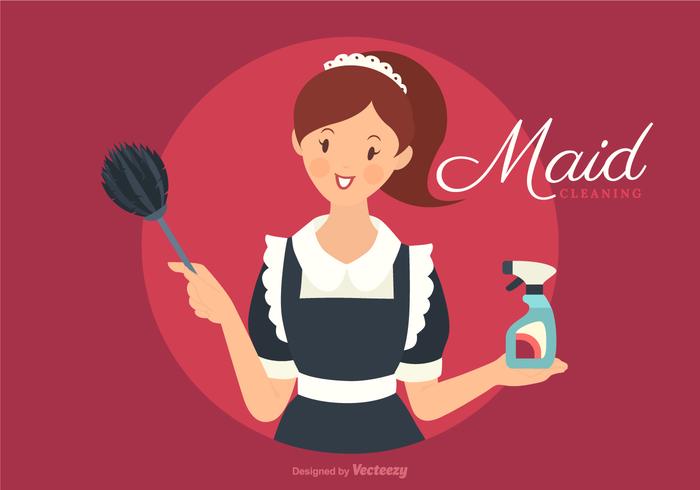 Vector Retro French Maid