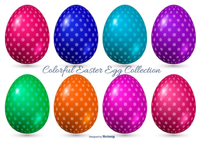 Colorful Vector Easter Eggs Colorful Vector Easter Eggs