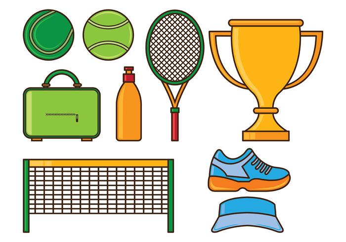 Conjunto De Iconos De Tenis vector