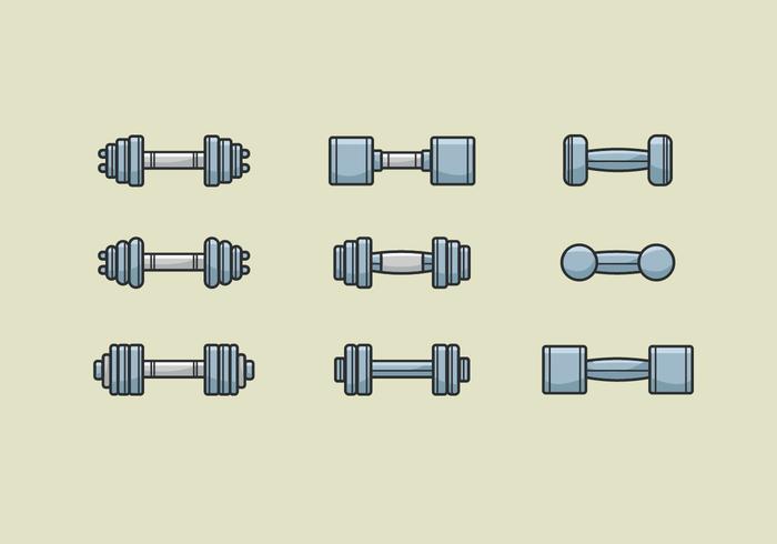 Dumbell Vectors Icons