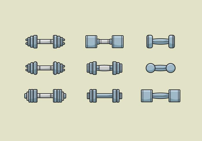 Dumbell Vectors Icons