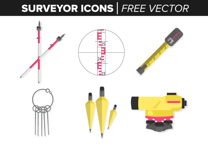 Surveyor Icons Free Vector