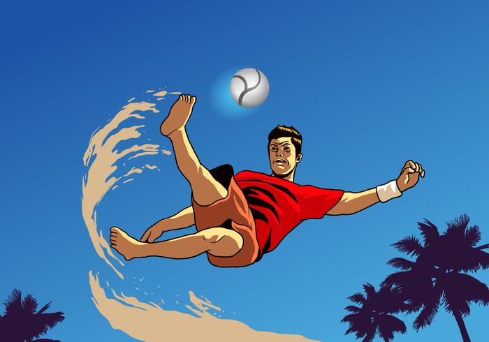 Beach Soccer Player vector