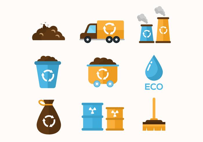 Iconos de vector de la basura gratis