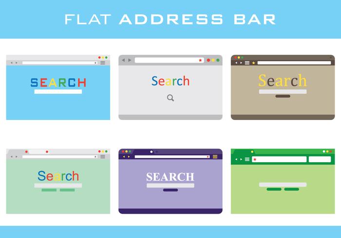 Flat Address Bar vector