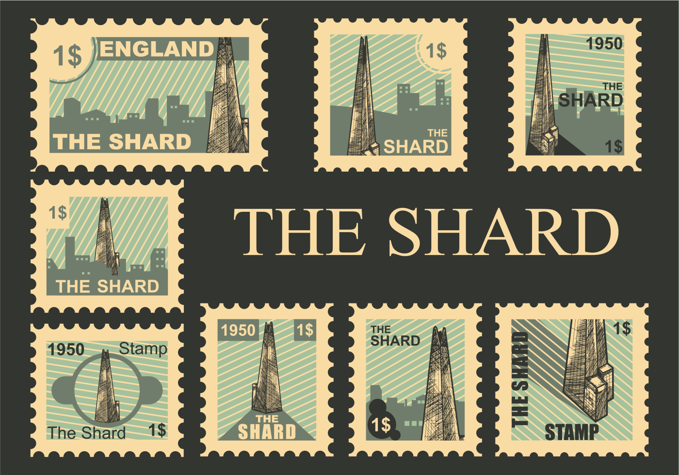 Vintage Postage Stamp Vector Art, Icons, and Graphics for Free Download