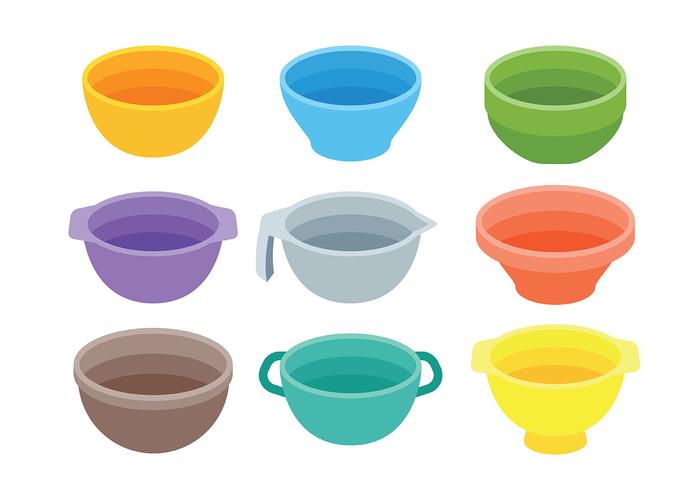 Mixing Bowl Icons Vector