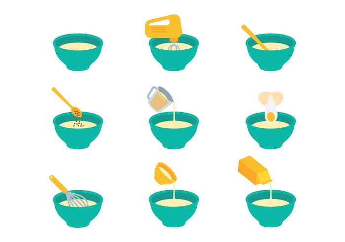 Libre Mixing Bowl Icons Vector