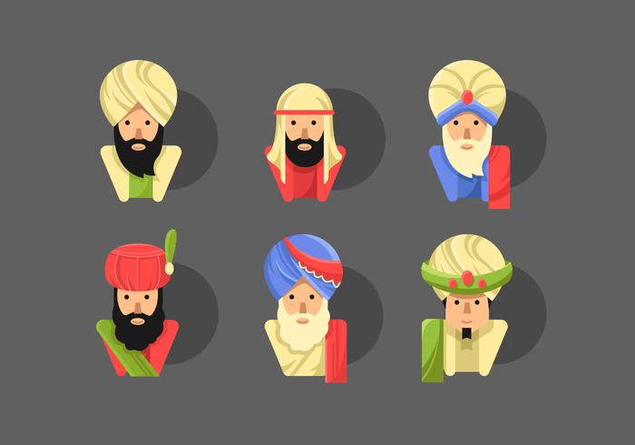 Sultan Flat Vector Character Sets