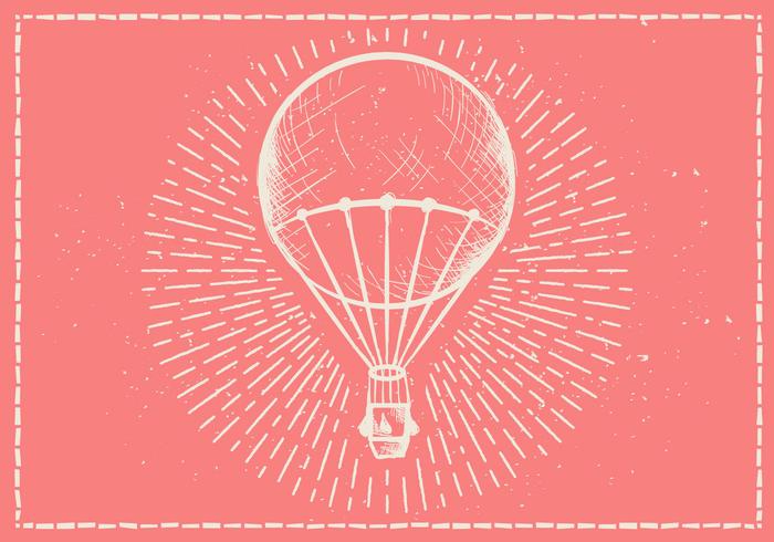 Free Hand Drawn Hot Air Balloon Vector Background