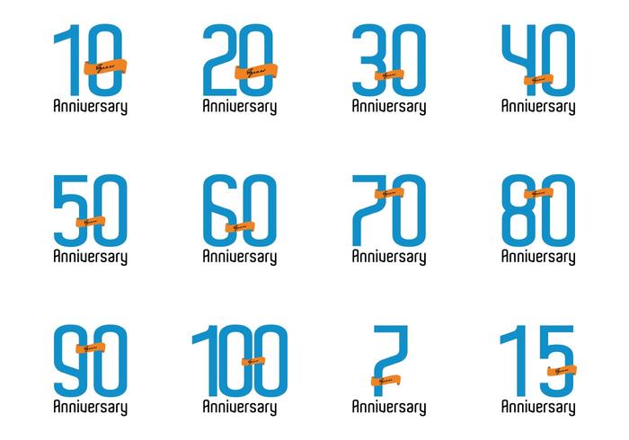 Anniversary Vector Number Anniversary Vector Number