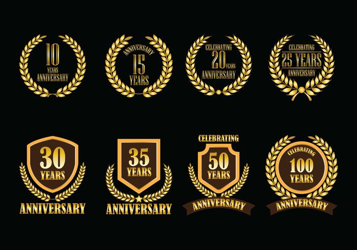 Anniversary Vector Badges