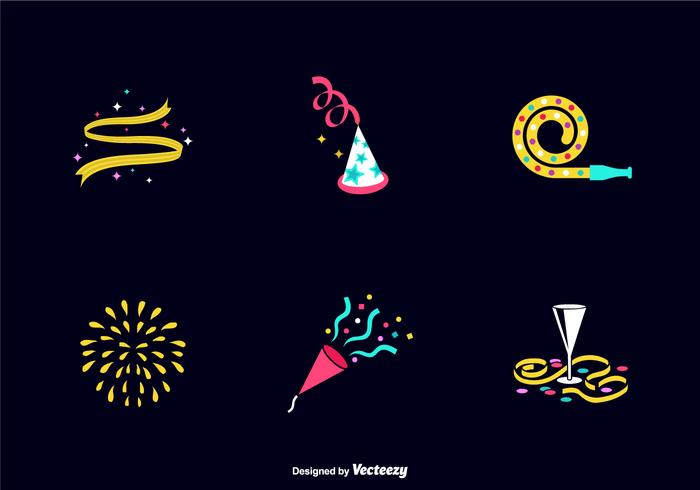 Free Party Favors Iconos Vectoriales vector