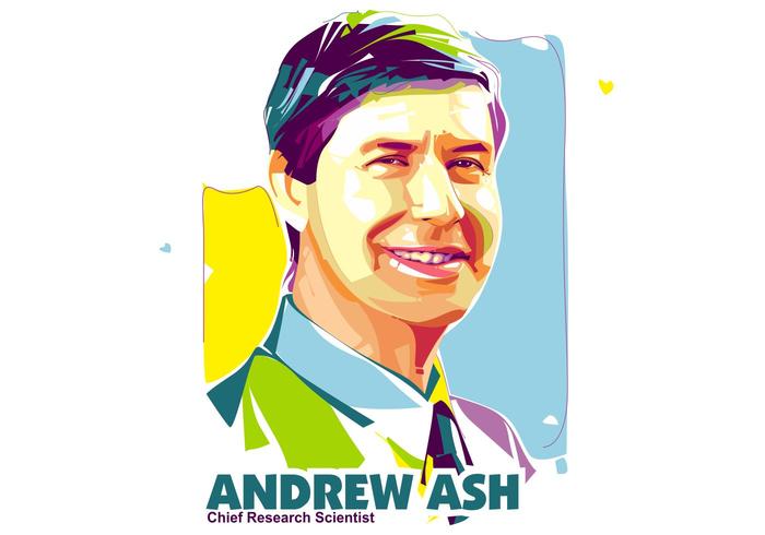 Andrew Ash - Vida del científico - retrato de Popart vector