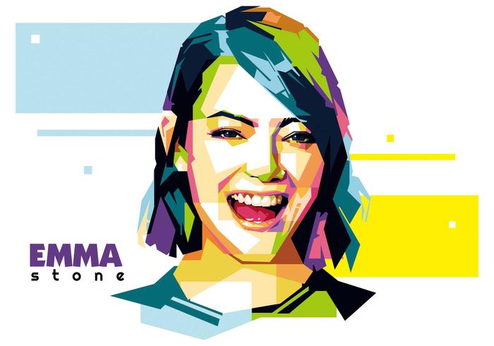 Emma Stone - La vida de Hollywood - WPAP vector