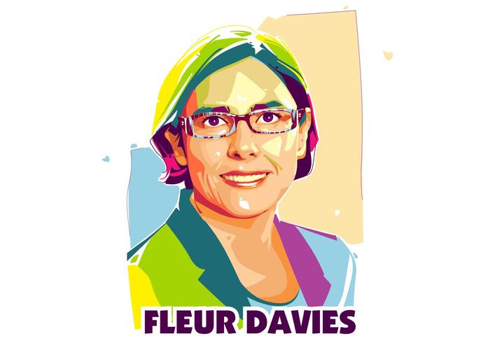 Fleuer Davies - Scientist Life - Popart Portrait vector