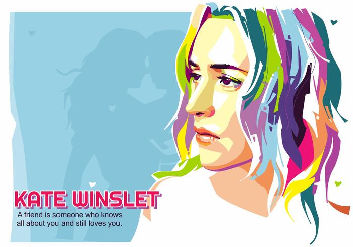 Kate Winslet - Vida de Hollywood - Retrato de Popart vector