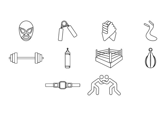 Free Wrestling Icon Vector Free Wrestling Icon Vector