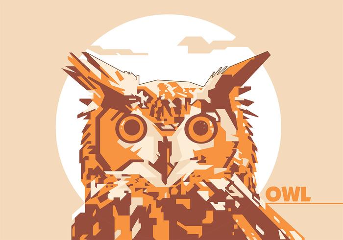 Owl - Animal Life - Popart Portrait vector