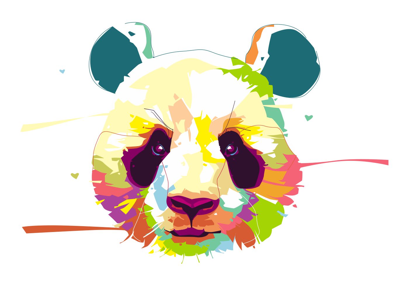 Download Panda - Animal Life - Popart Portrait - Download Free Vectors, Clipart Graphics & Vector Art