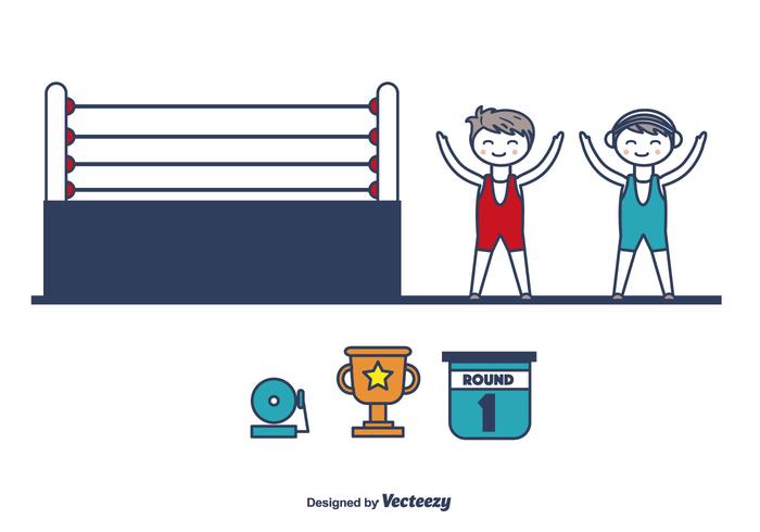 Wrestling Icons Vector