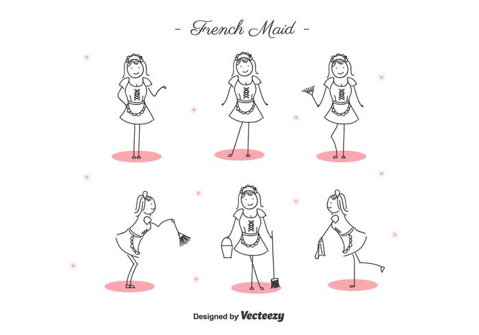Free Cartoon French Maid Vector Free Cartoon French Maid Vector
