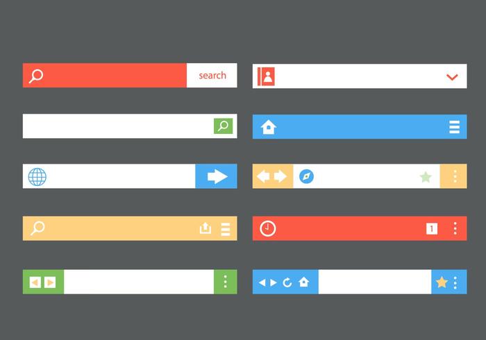 Free Flat Address Bar Vector