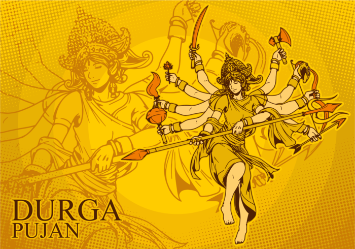 Diosa Durga Ilustración vector