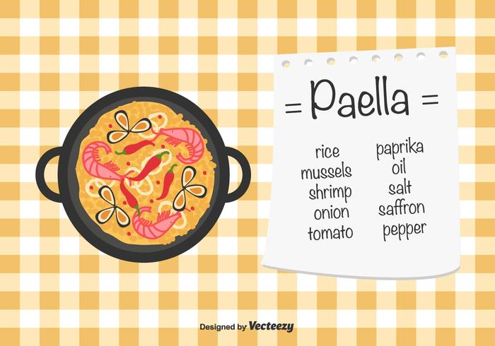 Paella vector de fondo