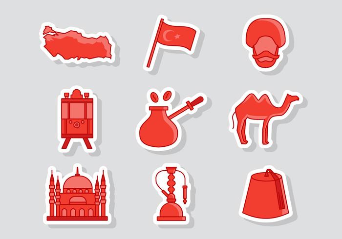 Iconos de Turquía gratis vector