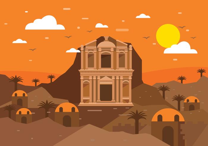 Petra Landscape Vector